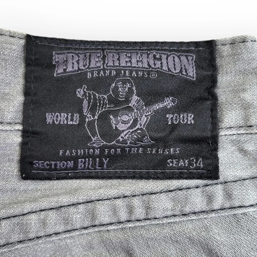 True Religion Billy Jeans Gray Black 28 x 31